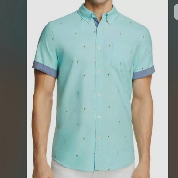 Jachs Other - Jachs New York Men's Classic-Fit Hula Girl Print Short Sleeve Shirt Size Medium